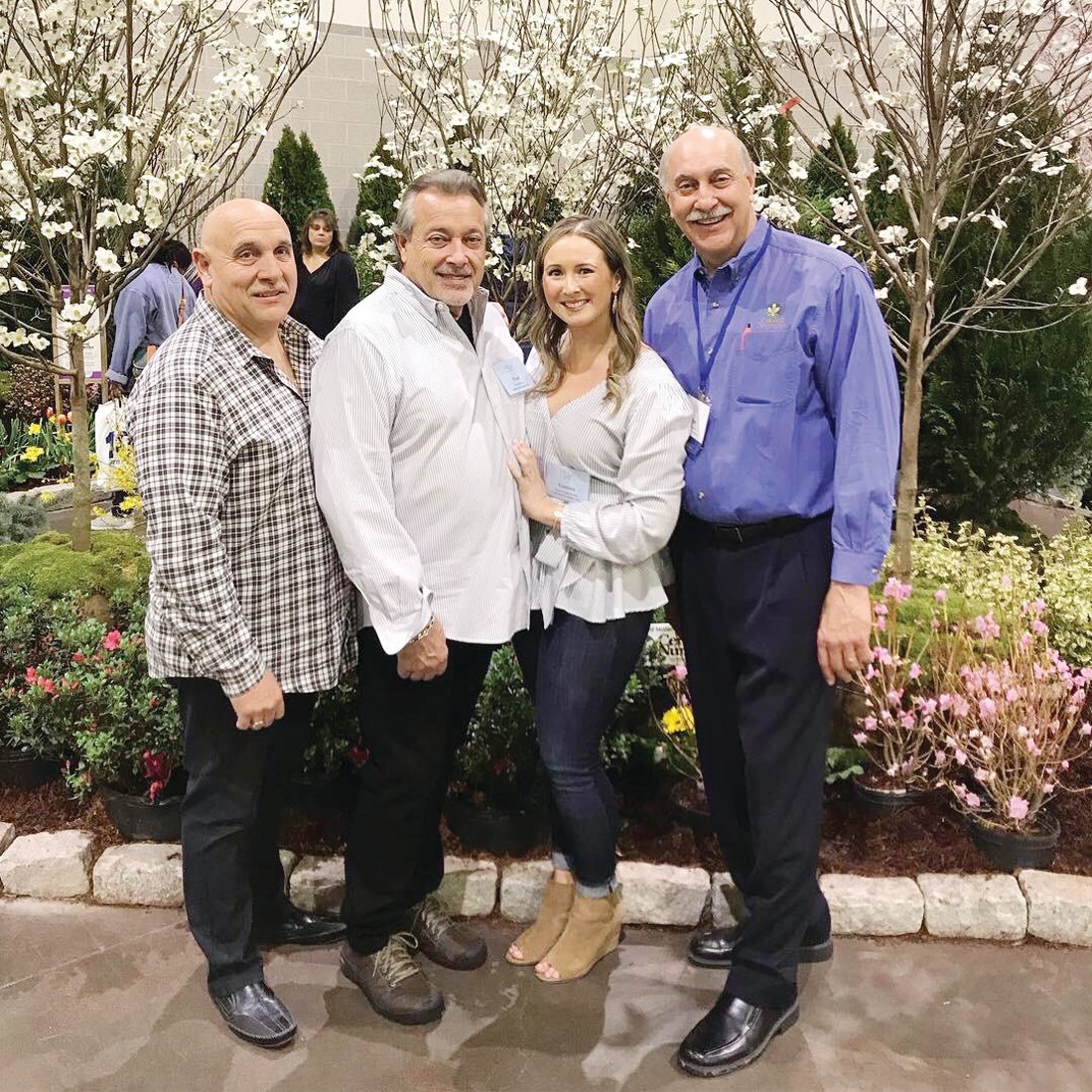 FAMILY-OWNED BUSINESS: Central Nurseries of Johnston will put on the “Gardens of the World” self-guided tour at this year’s RI Home Show. (Left to right) Steven, Paul, Gianna and James Pagliarini.
